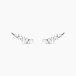 Boucles D'oreilles Grimpantes Adonia Argent Blanc Oxyde De Zirconium - Boucles d'oreilles fantaisie Femme | Histoire d&rsquo;Or