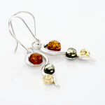 Boucles D'oreilles Pendantes Murriel Argent Blanc Ambre - Boucles d'oreilles fantaisie Femme | Histoire d&rsquo;Or