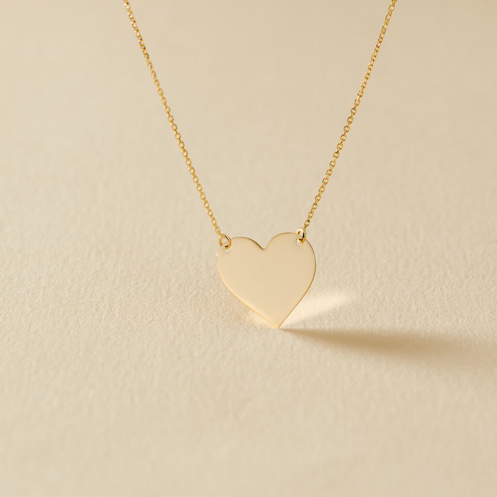 Collier Helenia Coeur Gravable Or Jaune - Cadeaux de naissance Enfant | Histoire d&rsquo;Or