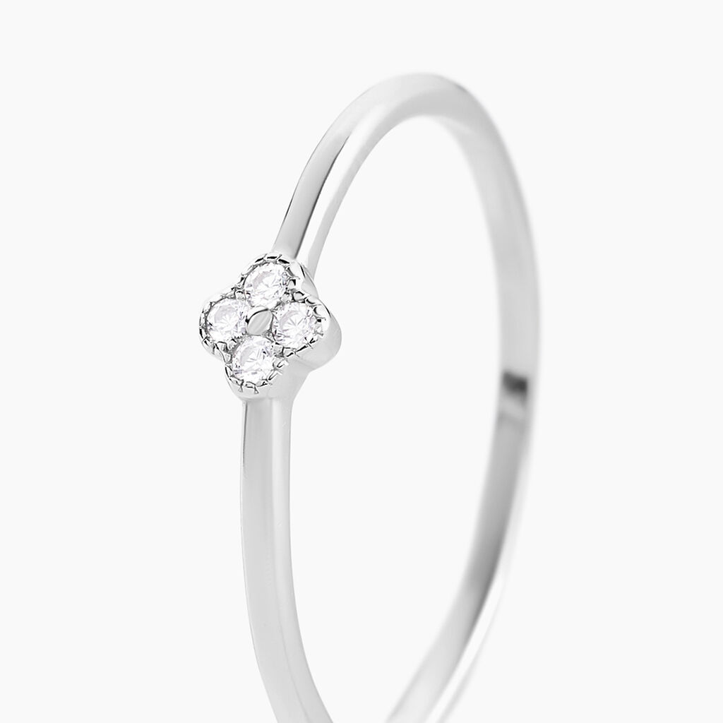 Bague Lysandra Argent Blanc Oxyde De Zirconium - Bagues avec pierre Femme | Histoire d&rsquo;Or