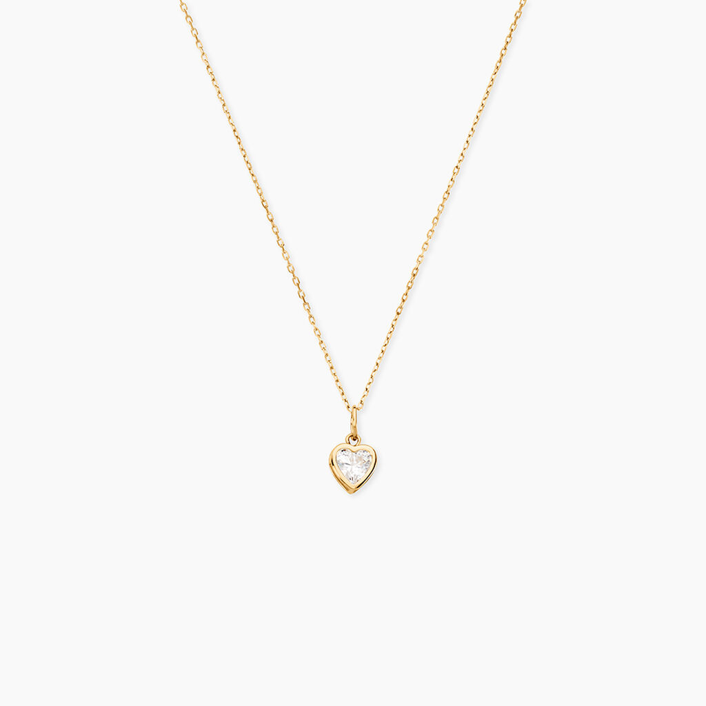 Collier Or Jaune Idony Oxyde De Zirconium - Colliers Femme | Histoire d&rsquo;Or