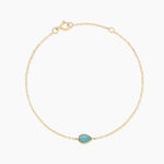 Bracelet Ond&eacute;e Or Jaune Amazonite - Bracelets Femme | Histoire d&rsquo;Or
