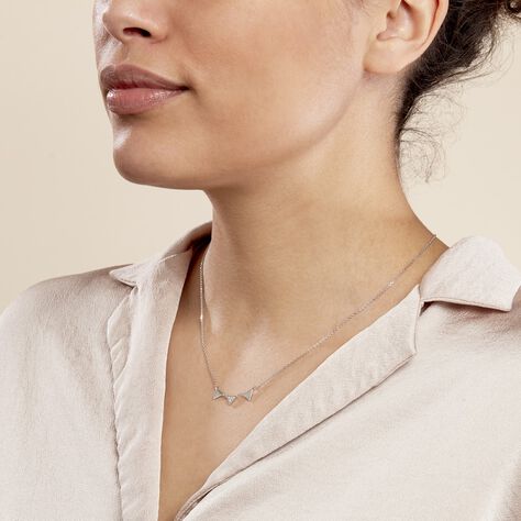 Collier Bartoumieu Argent Blanc Oxyde De Zirconium - Colliers fantaisie Femme | Histoire d’Or