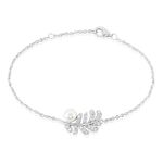 Bracelet Argent Blanc Edytha Perle De Culture Oxydes De Zirconium - Bracelets Femme | Histoire d&rsquo;Or