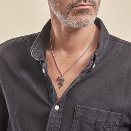 Collier Acier Gris Lacme - Colliers fantaisie Homme | Histoire d’Or