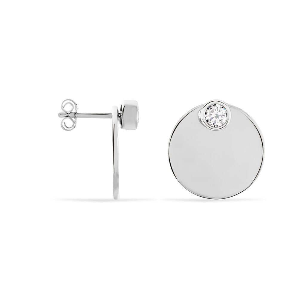 Bijoux D'oreilles Aleksandra Argent Blanc Oxyde De Zirconium - Boucles d'oreilles fantaisie Femme | Histoire d’Or