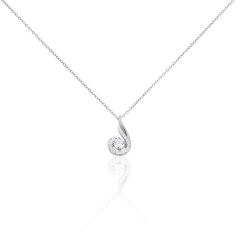 Collier Indian Drop Argent Blanc Oxyde De Zirconium - Colliers fantaisie Femme | Histoire d’Or