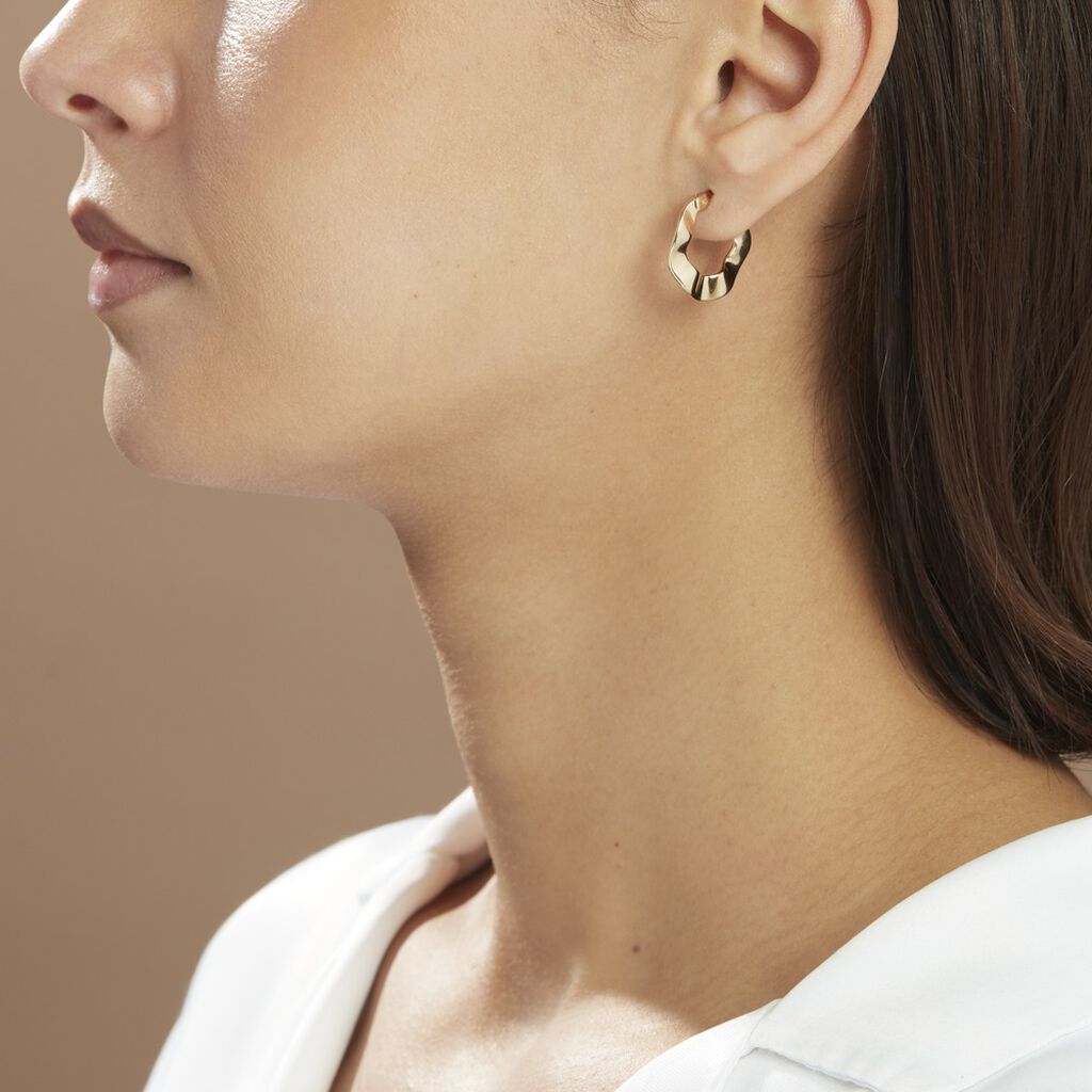 Créoles Keara Plaqué Or Jaune - Boucles d'oreilles créoles Femme | Histoire d’Or