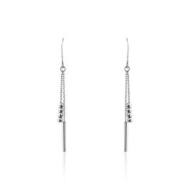 Boucles D'oreilles Pendantes Eucleia Argent Blanc - Boucles d'oreilles fantaisie Femme | Histoire d’Or