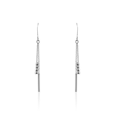 Boucles D'oreilles Pendantes Eucleia Argent Blanc - Boucles d'oreilles fantaisie Femme | Histoire d’Or