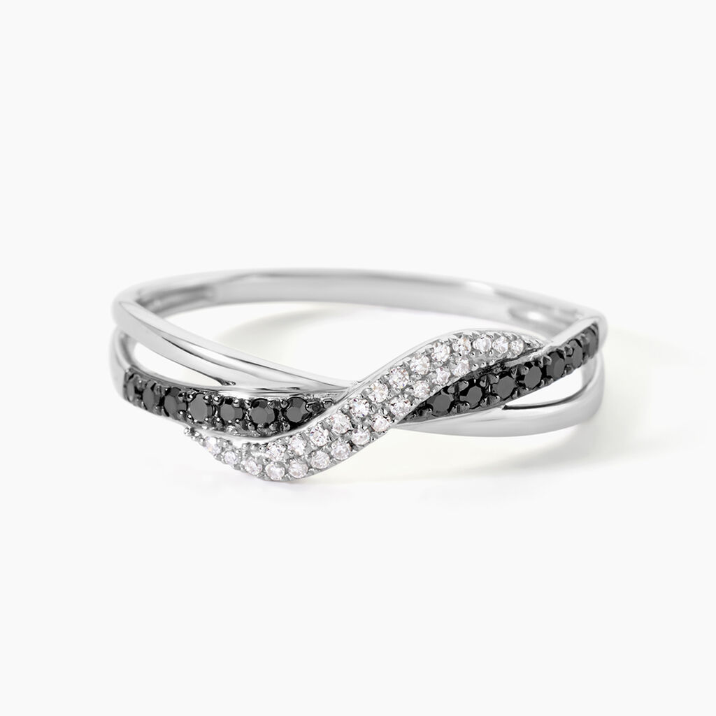 Bague Valencia Or Blanc Diamant - Bagues avec pierre Femme | Histoire d&rsquo;Or