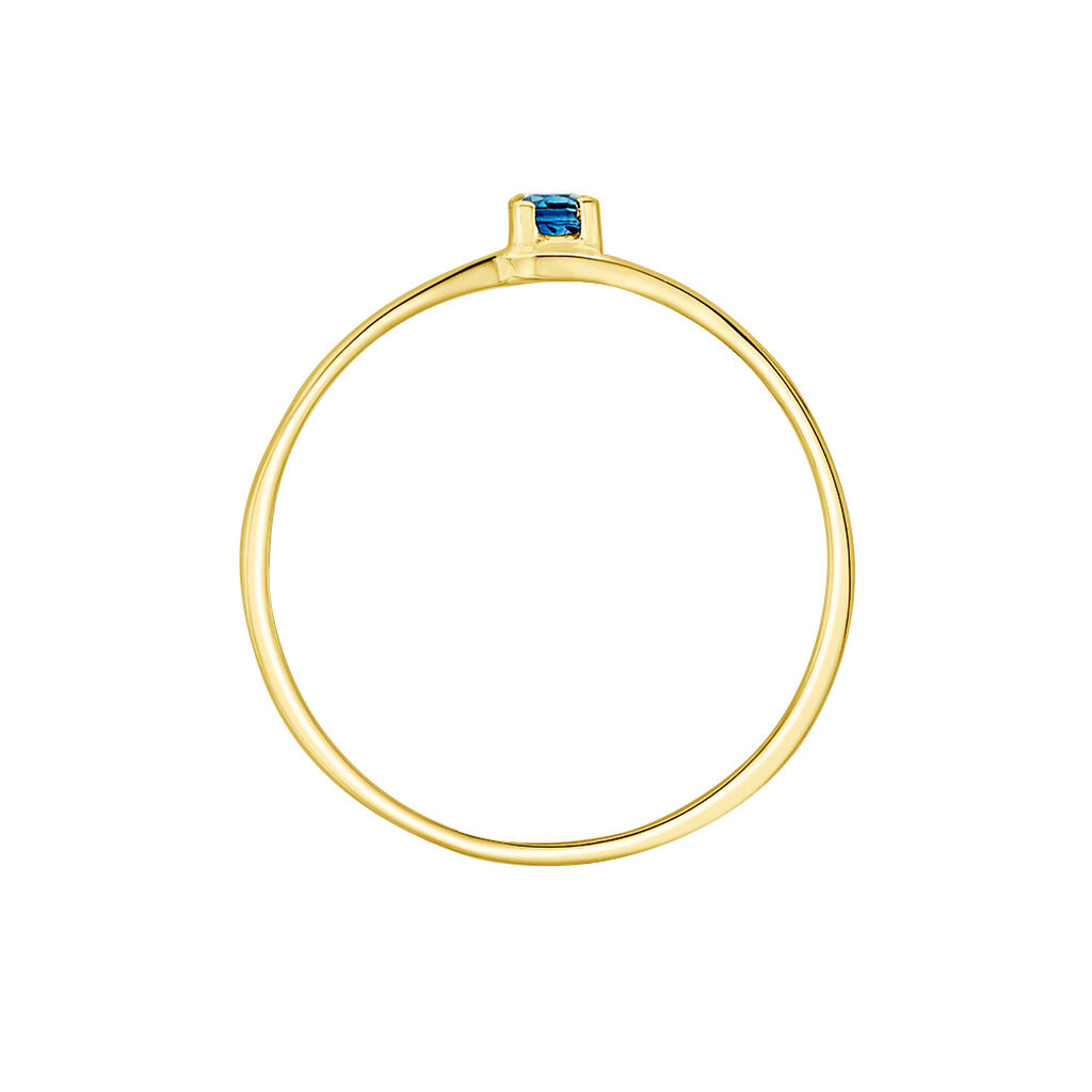 Bague Nesryne Or Jaune Saphir - Bagues solitaires Femme | Histoire d’Or
