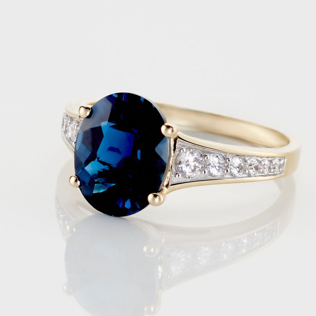 Bague Or Jaune Marie-camille Topaze Oxydes De Zirconium - Bagues solitaires Femme | Histoire d&rsquo;Or