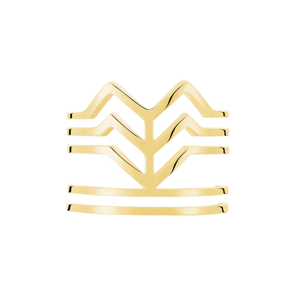 Bague Ajustable Adel Acier Doré - Bagues fantaisie Femme | Histoire d’Or