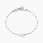 Bracelet Evren Argent Blanc Pierre De Synthese - Bracelets Femme | Histoire d&rsquo;Or