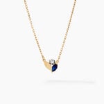 Collier Tameka Or Bicolore Saphir Diamant - Colliers Femme | Histoire d&rsquo;Or