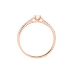 Bague Solitaire Hemera Or Rose Diamant - Bagues de fian&ccedil;ailles vintage Femme | Histoire d&rsquo;Or
