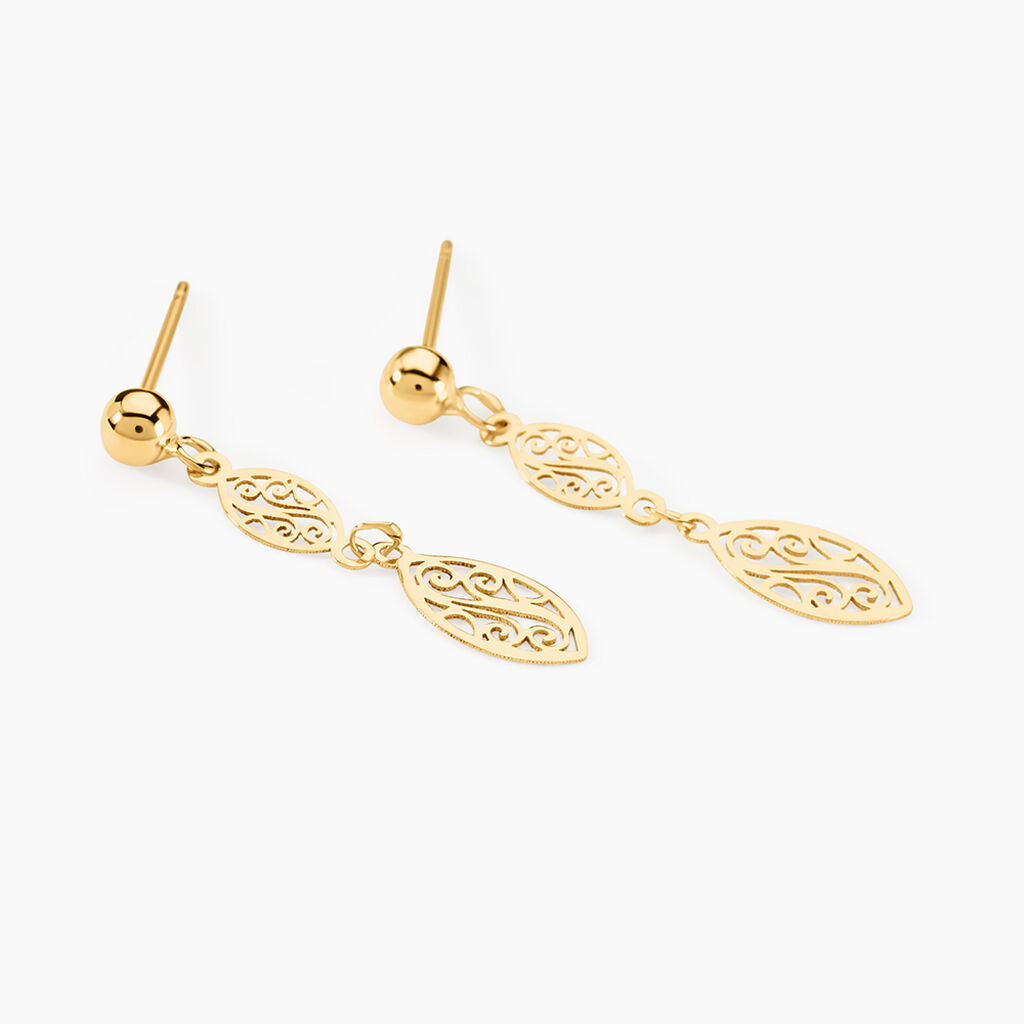 Boucles D'oreilles Pendantes Artemisia Or Jaune - Boucles d'oreilles pendantes Femme | Histoire d’Or