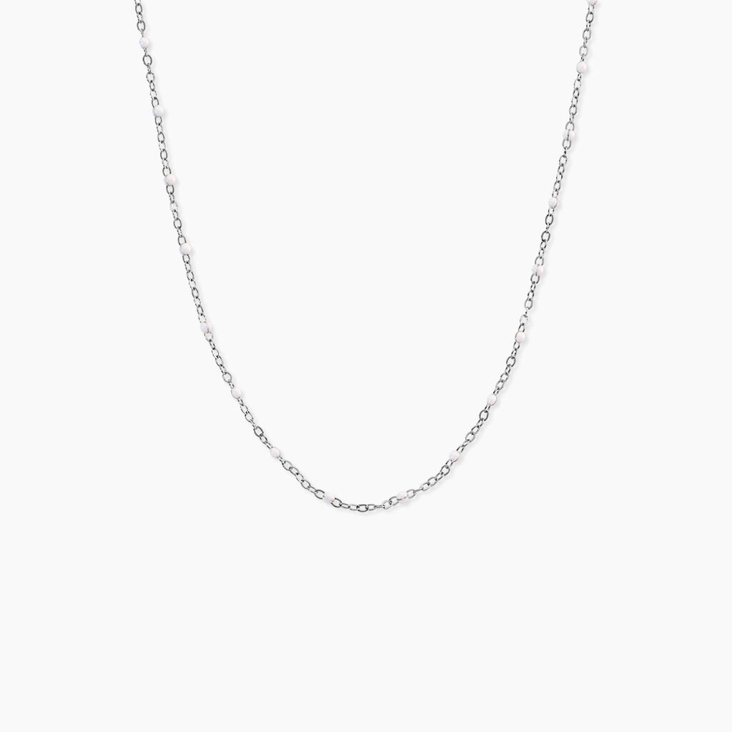 Collier Polka Argent Blanc - Bijoux sans pierre Femme | Histoire d&rsquo;Or
