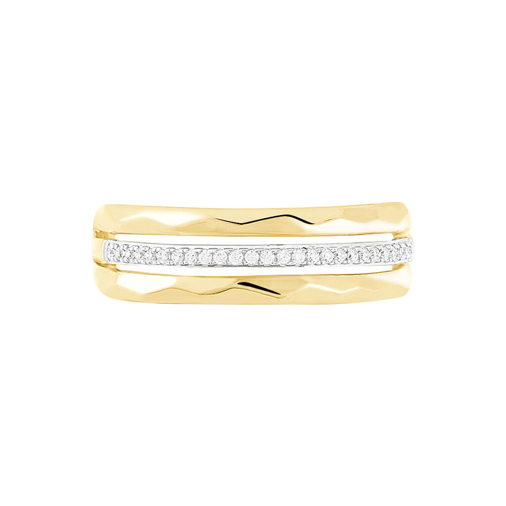 Bague Mauna Or Jaune Oxyde De Zirconium - Bagues avec pierre Femme | Histoire d’Or