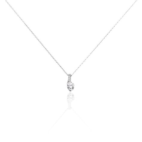 Collier Olly Or Blanc Oxyde De Zirconium - Colliers Femme | Histoire d’Or