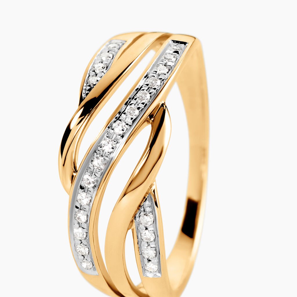 Bague Or Jaune Rodhia Diamants - Bagues avec pierre Femme | Histoire d&rsquo;Or