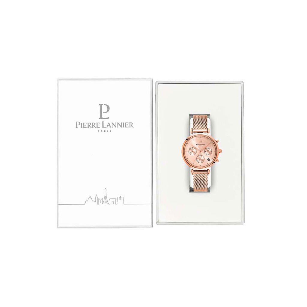 Montre Pierre Lannier Lutecia Rose - Montres Femme | Histoire d&rsquo;Or