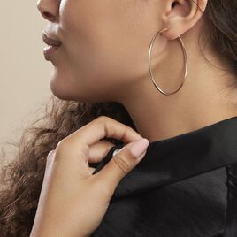 Créoles Ada Lisse Plaqué Or Jaune - Boucles d'oreilles créoles Femme | Histoire d’Or