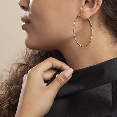 Créoles Ada Lisse Plaqué Or Jaune - Boucles d'oreilles créoles Femme | Histoire d’Or
