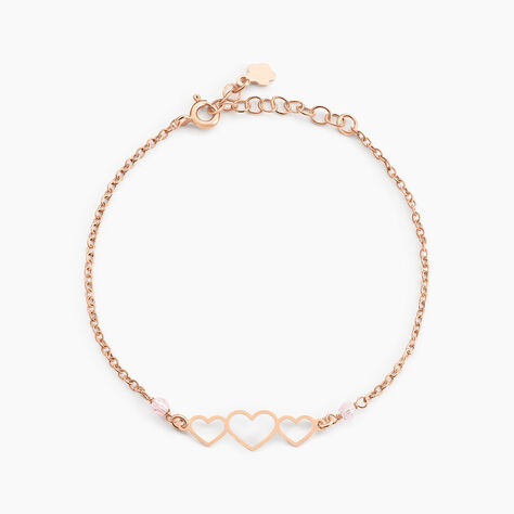 Bracelet Love Love Argent Rose Oxyde De Zirconium - Bracelets Femme | Histoire d&rsquo;Or