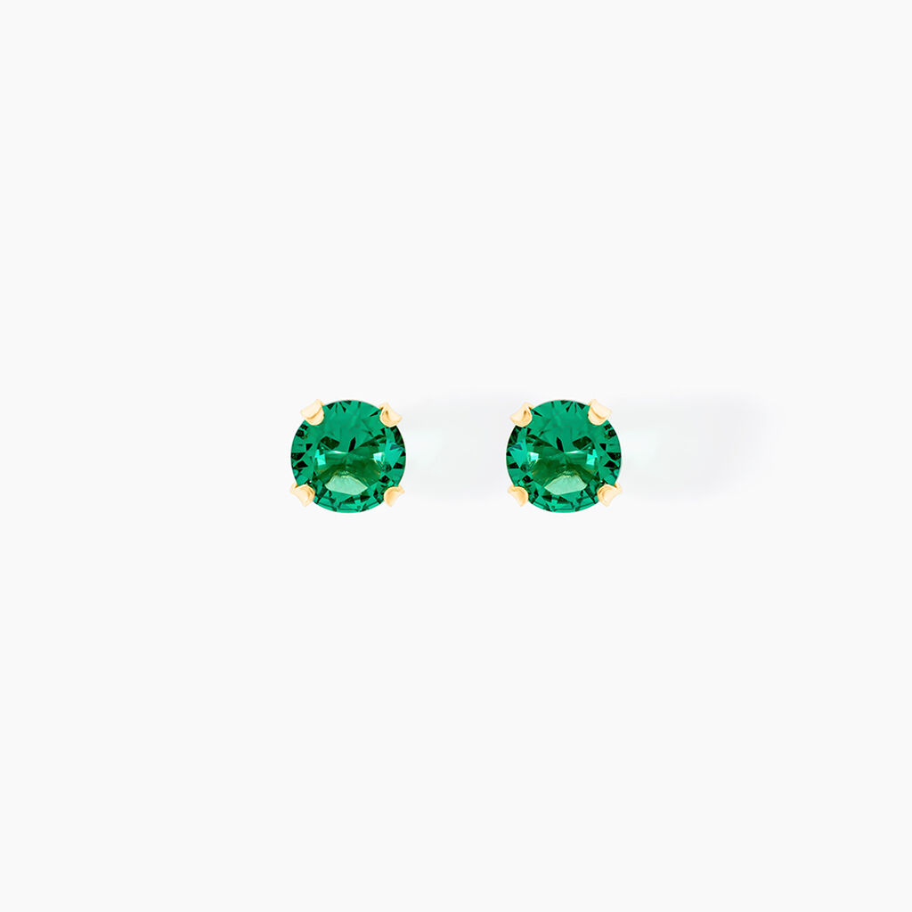 Boucles D'oreilles Puces Daria Or Jaune Oxyde De Zirconium - Nouveautés Famille | Histoire d’Or