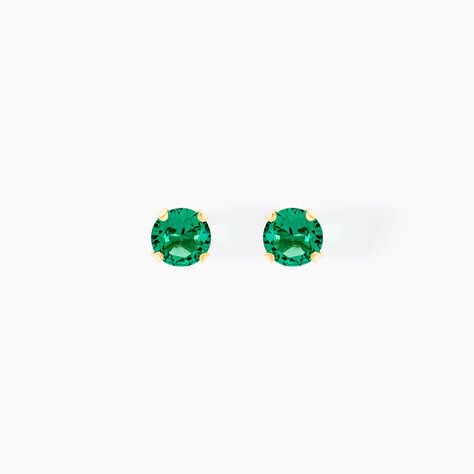 Boucles D'oreilles Puces Daria Or Jaune Oxyde De Zirconium - Nouveautés Famille | Histoire d’Or