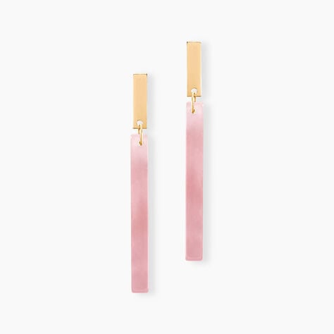 Boucles D'oreilles Pendantes Halcyone Or Jaune Calc&eacute;doine - Boucles d'oreilles pendantes Femme | Histoire d&rsquo;Or