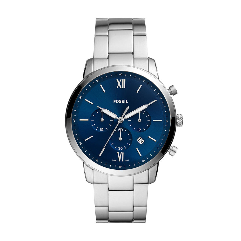 Montre fossil online fond bleu