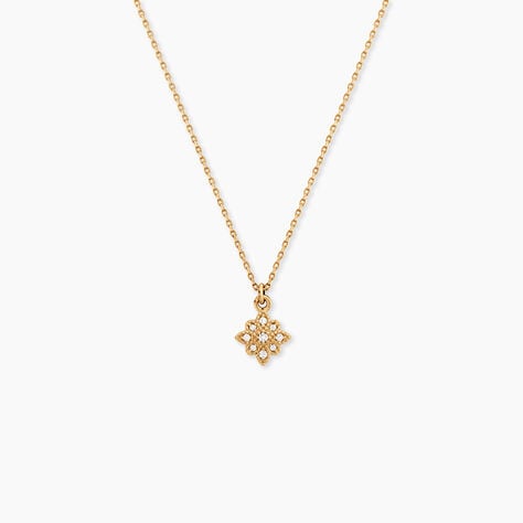 Collier Dainty Plaqu&eacute; Or Jaune Oxyde De Zirconium - Colliers Femme | Histoire d&rsquo;Or
