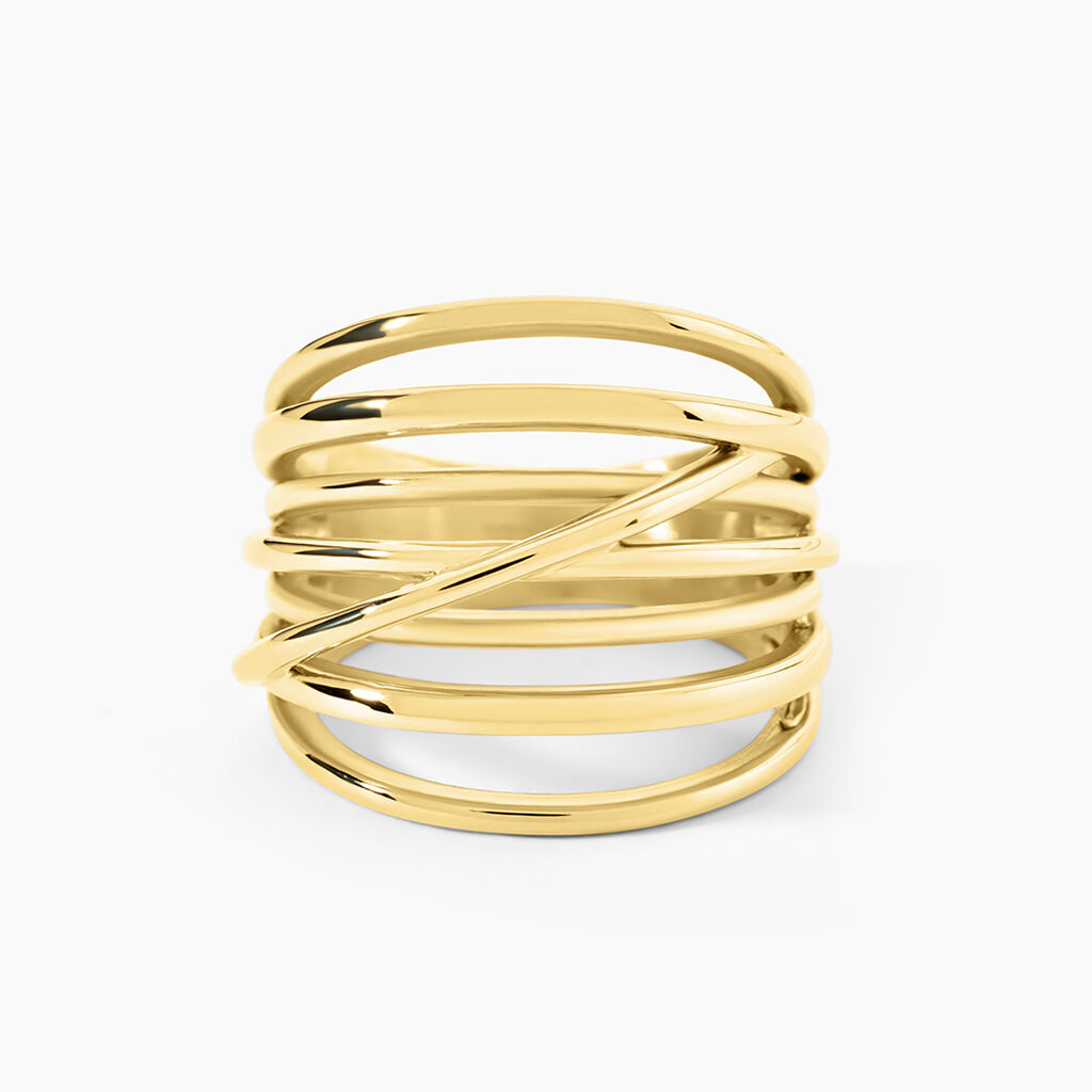 Bague Gold Aura Acier Jaune - Bagues fantaisie Femme | Histoire d&rsquo;Or