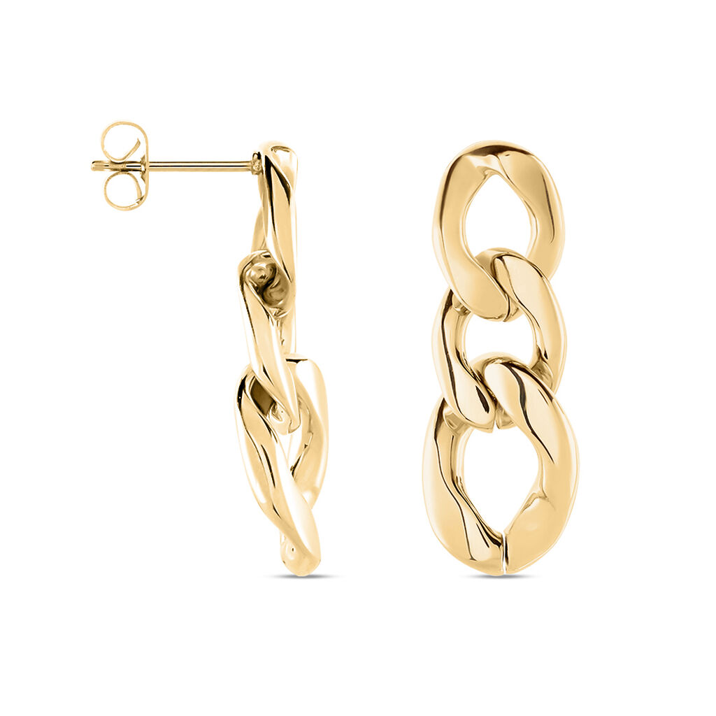 Boucles D'oreilles Hera Pendantes Acier Doré - Boucles d'oreilles fantaisie Femme | Histoire d’Or