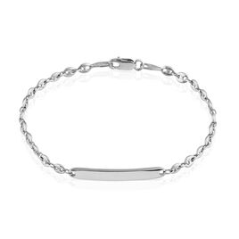 Bracelet Identité Caroline Maille Grain De Cafe Argent Blanc - Gourmettes Femme | Histoire d’Or