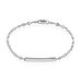 Bracelet Identité Caroline Maille Grain De Cafe Argent Blanc - Cadeaux de naissance Femme | Histoire d’Or