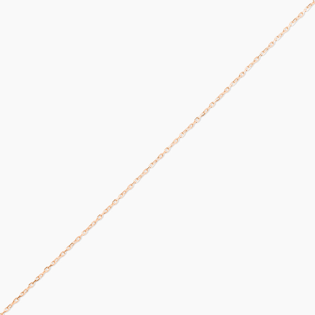 Cha&icirc;ne Igoa Maille For&ccedil;at Diamantee Or Rose - Chaines Femme | Histoire d&rsquo;Or