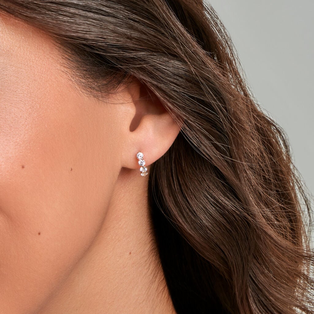 Cr&eacute;oles Tamy Or Jaune Oxyde De Zirconium - Boucles d'oreilles cr&eacute;oles Femme | Histoire d&rsquo;Or