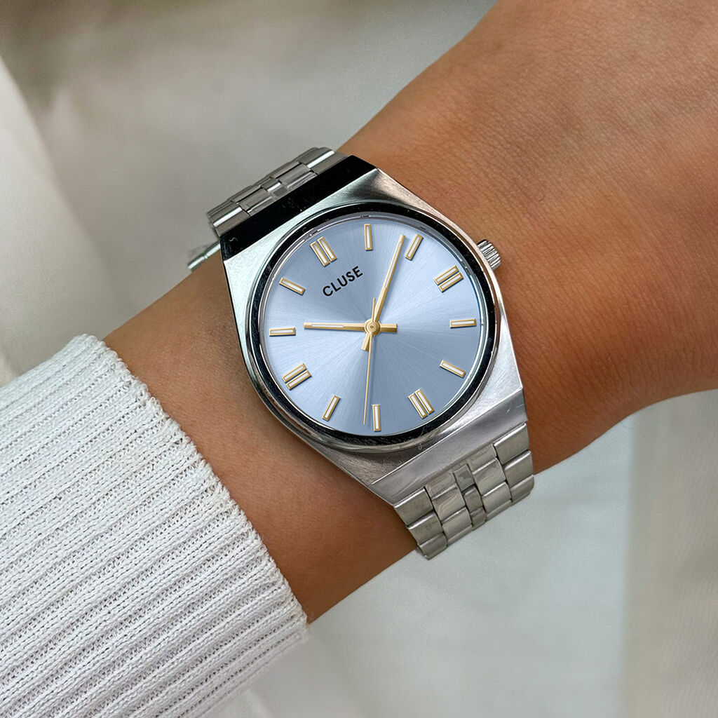 Montre Cluse Retro 70's Bleu - Montres Femme | Histoire d’Or