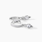 Cr&eacute;oles Ysee Argent Blanc Oxyde De Zirconium - Boucles d'oreilles cr&eacute;oles Femme | Histoire d&rsquo;Or