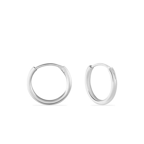 Créoles Argent Blanc Olympia - Boucles d'oreilles créoles Femme | Histoire d’Or