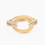 Bague Shiny Bold Plaqu&eacute; Or Jaune Oxyde De Zirconium - Bagues avec pierre Femme | Histoire d&rsquo;Or