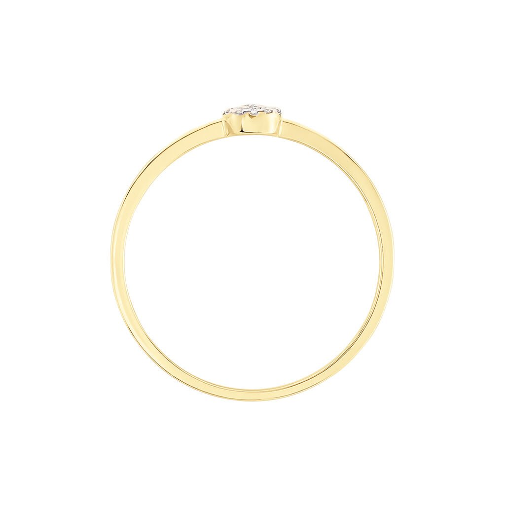 Bague Pear C Or Jaune Diamant - Bagues avec pierre Femme | Histoire d&rsquo;Or
