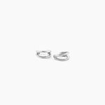 Cr&eacute;oles Mini Argent Blanc - Boucles d'oreilles cr&eacute;oles Femme | Histoire d&rsquo;Or