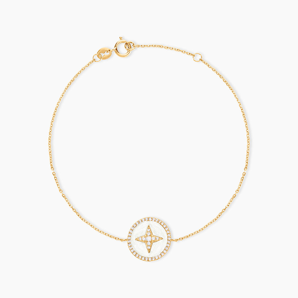 Bracelet Sweet Rosace Or Jaune Oxyde De Zirconium - Bracelets Femme | Histoire d&rsquo;Or
