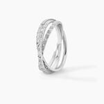 Alliance Shelena Ruban Plat Or Blanc - Alliances 18 carats Unisex | Histoire d&rsquo;Or