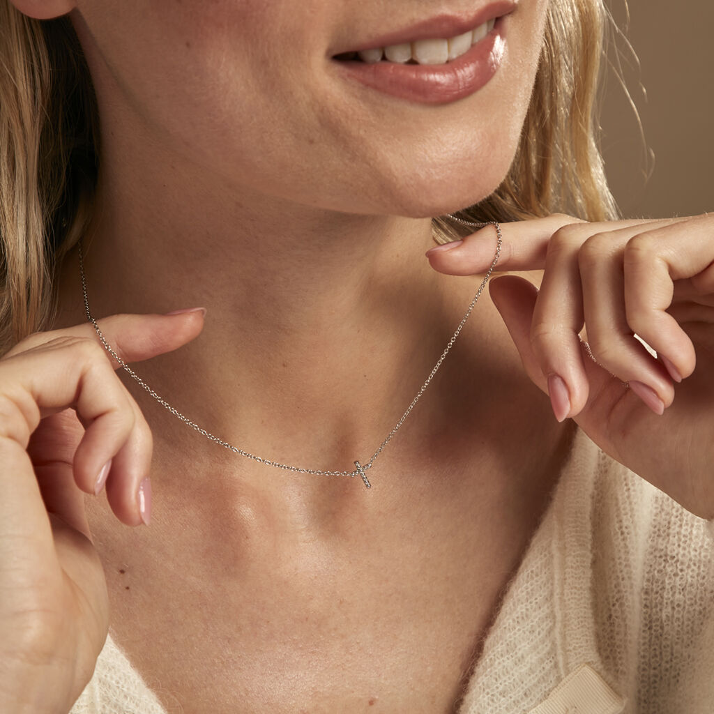 Collier Peyton Argent Blanc - Colliers fantaisie Femme | Histoire d’Or